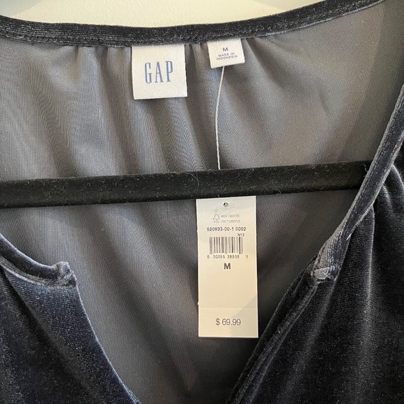 NWT Navy Velour GAP Dress - Size M - Picture 2 of 2